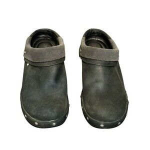 Merrell Suede Womens Size 7 Black Walking Comfort Mule Clogs Shoes Slip On